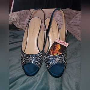 Teal sling backs. Size 9